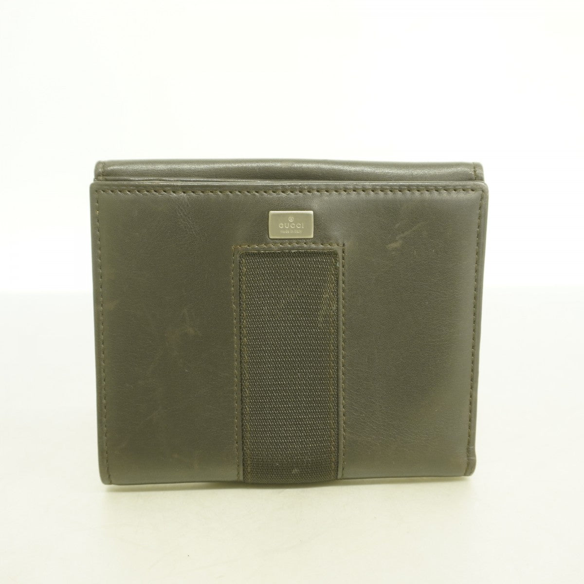 【6fd5895】グッチ 財布 035 1408 2090 レザー ダークブラウン シルバー金具【中古】レディース