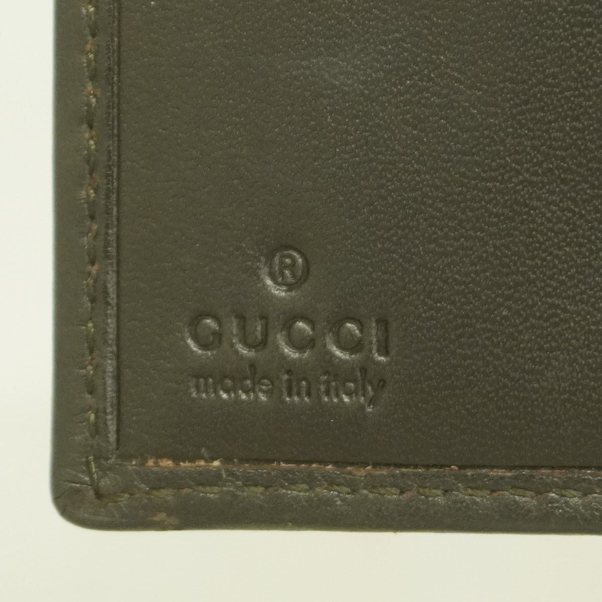 【6fd5895】グッチ 財布 035 1408 2090 レザー ダークブラウン シルバー金具【中古】レディース