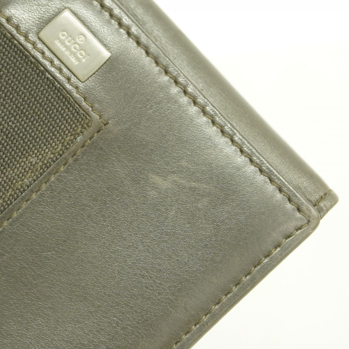 【6fd5895】グッチ 財布 035 1408 2090 レザー ダークブラウン シルバー金具【中古】レディース