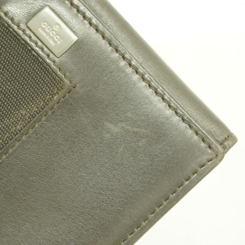 【6fd5895】グッチ 財布 035 1408 2090 レザー ダークブラウン シルバー金具【中古】レディース