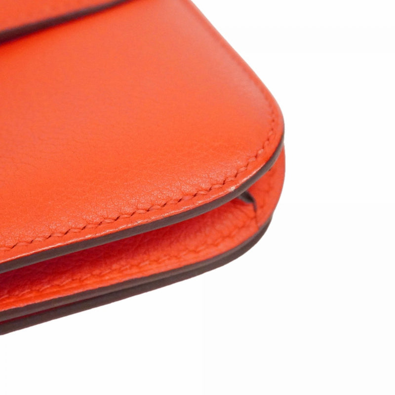 【6fd5897】エルメス ショルダーバッグ コンスタンスミニオプティカル エバーカラー カプシーヌ シルバー金具 C刻印【中古】レディース
