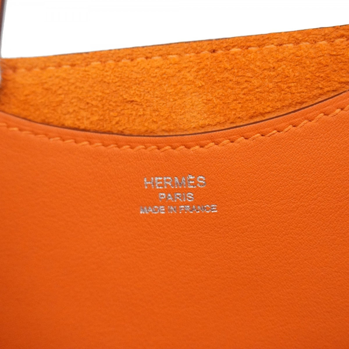【6fd5900】エルメス ハンドバッグ インザループ18 トリヨンクレマンス オレンジミニアン シルバー金具 W刻印【中古】レディース