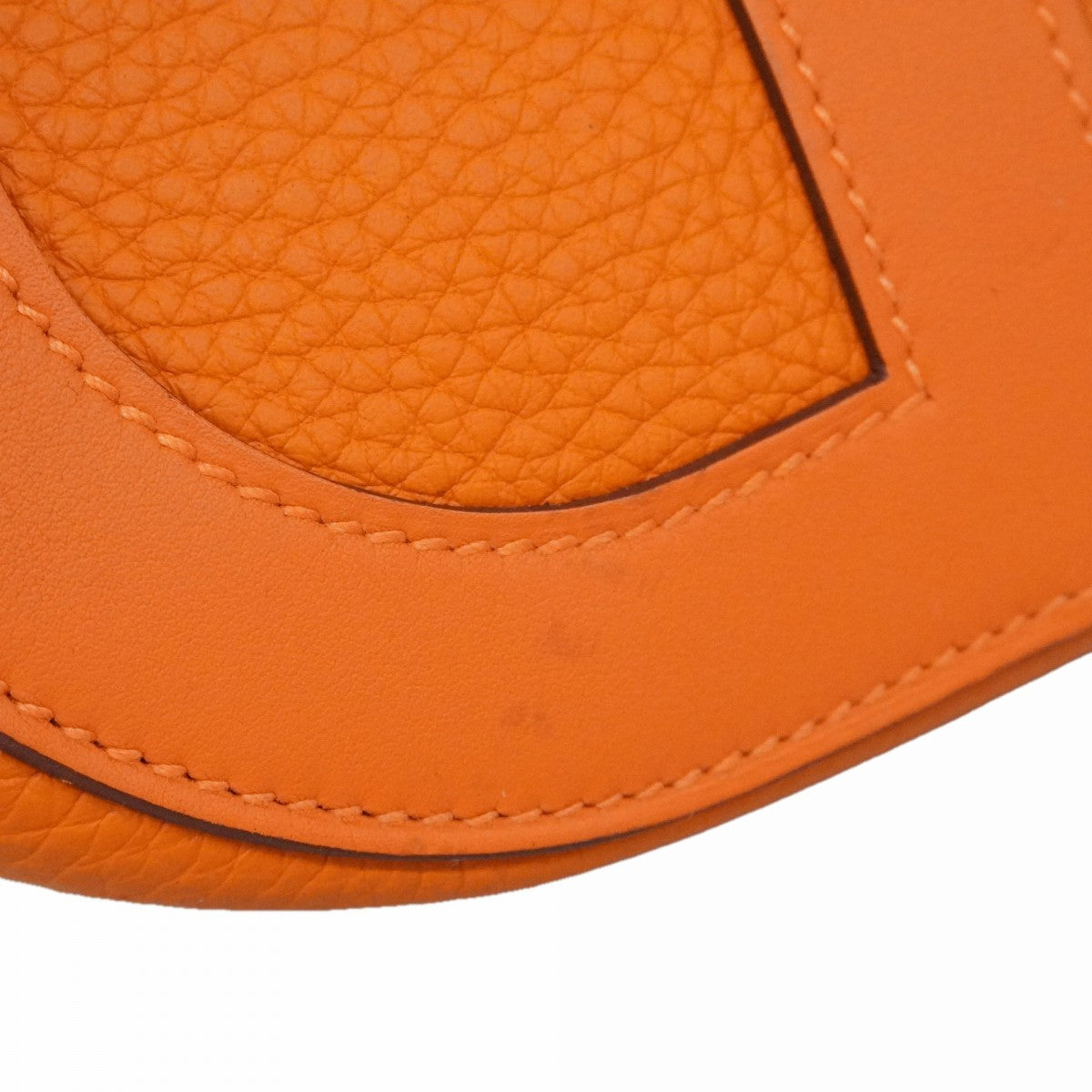 【6fd5900】エルメス ハンドバッグ インザループ18 トリヨンクレマンス オレンジミニアン シルバー金具 W刻印【中古】レディース