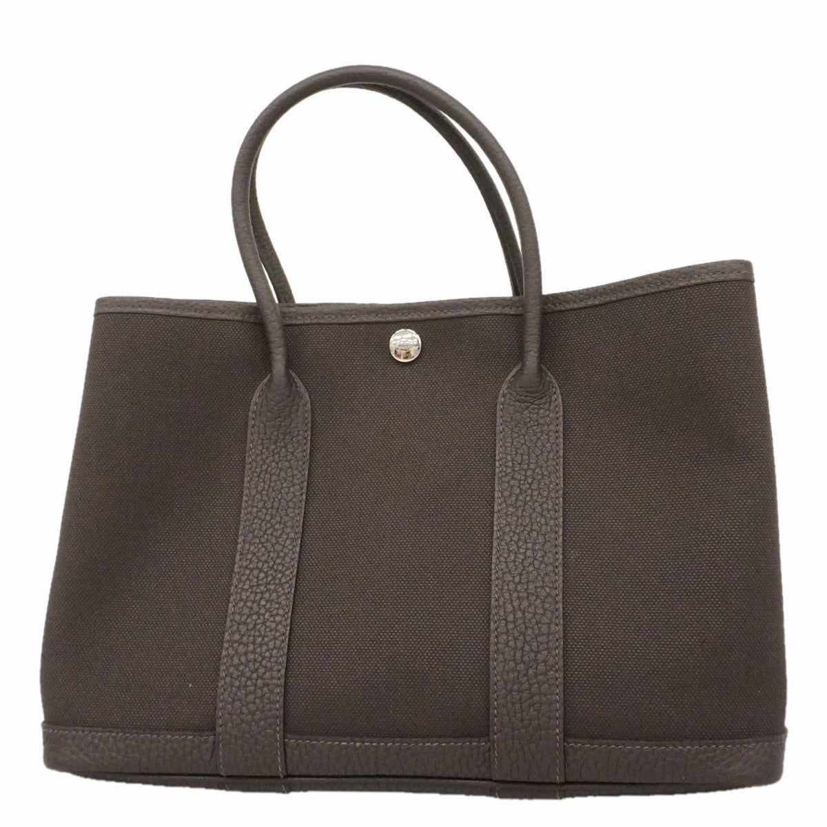 【6fd5901】エルメス ハンドバッグ ガーデンパーティTPM トワルミリタリー エベーヌ シルバー金具 G刻印【中古】レディース