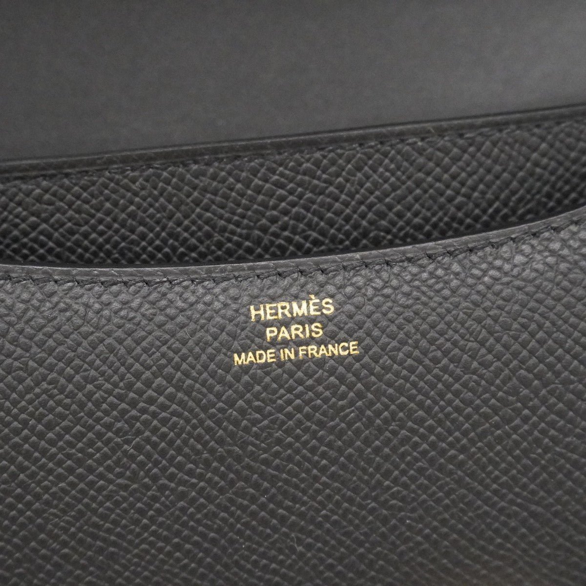 【6fd5905-g】エルメス ショルダーバッグ コンスタンスミニ ヴォーエプソン ブラック ゴールド金具 G刻印【中古】レディース