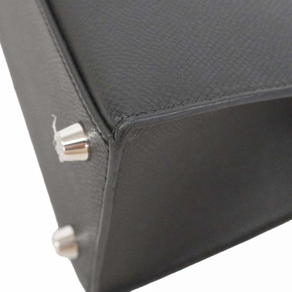 【6fd5908-g】エルメス ハンドバッグ ケリー25 ヴォーエプソン ブラック シルバー金具 W刻印 2wayバッグ【中古】レディース