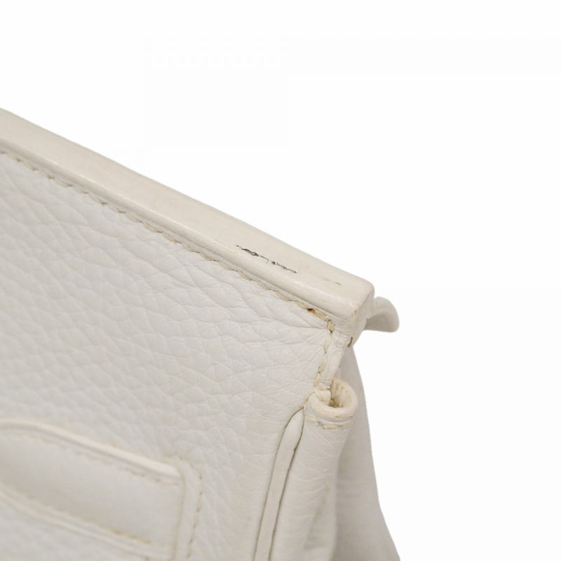 【6fd5909】エルメス ハンドバッグ バーキン30 トリヨンクレマンス ホワイト ゴールド金具 □K刻印【中古】レディース