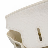 【6fd5909】エルメス ハンドバッグ バーキン30 トリヨンクレマンス ホワイト ゴールド金具 □K刻印【中古】レディース