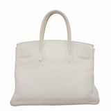 【6fd5909】エルメス ハンドバッグ バーキン30 トリヨンクレマンス ホワイト ゴールド金具 □K刻印【中古】レディース