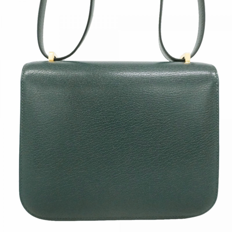 【6fd5910】エルメス ショルダーバッグ コンスタンスミニ シェブルミゾル ヴェール ゴールド金具 G刻印【中古】レディース