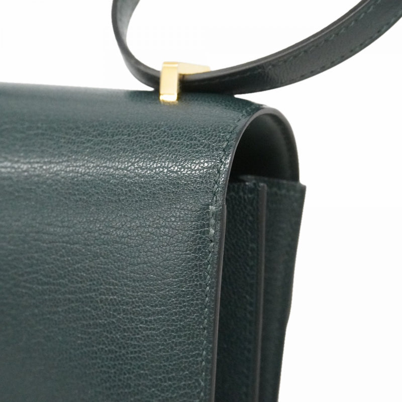【6fd5910】エルメス ショルダーバッグ コンスタンスミニ シェブルミゾル ヴェール ゴールド金具 G刻印【中古】レディース