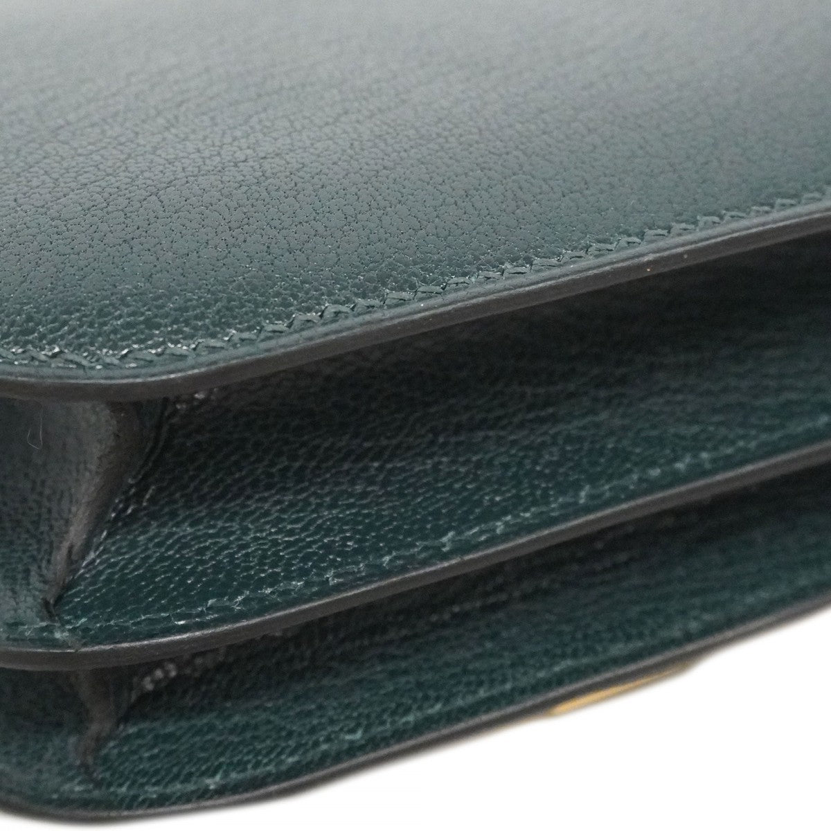 【6fd5910】エルメス ショルダーバッグ コンスタンスミニ シェブルミゾル ヴェール ゴールド金具 G刻印【中古】レディース