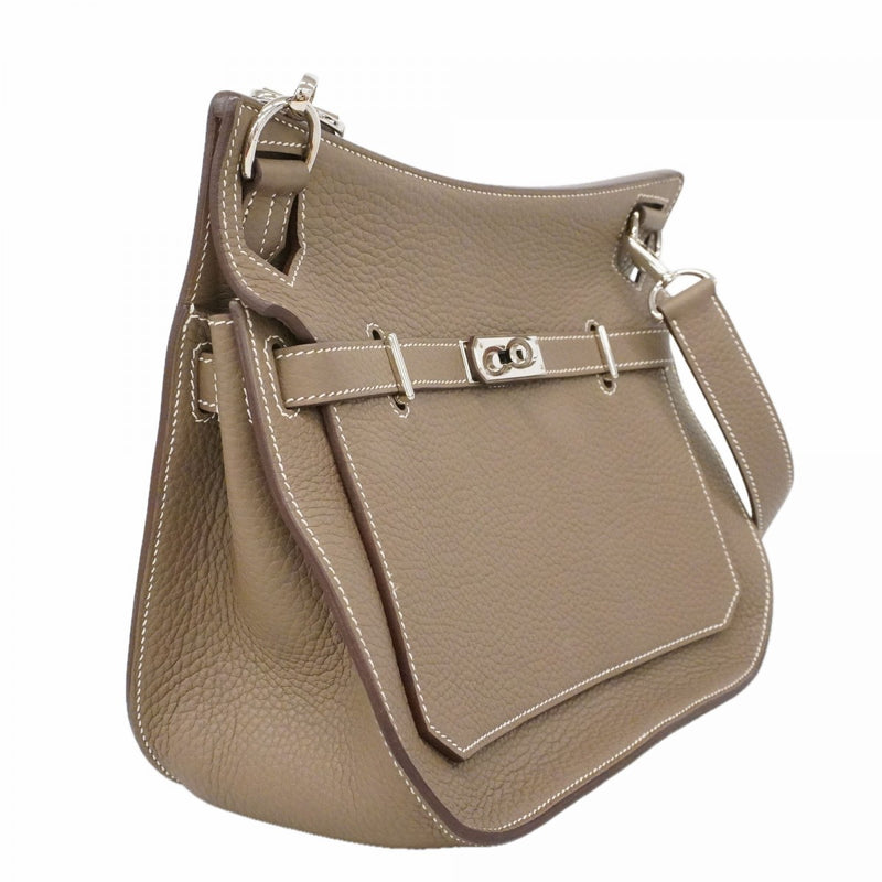 【6fd5911】エルメス ショルダーバッグ ジプシエール28 トリヨンクレマンス エトゥープ シルバー金具 □N刻印【中古】レディース