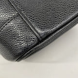 【6fd5913】シャネル バニティバッグ キャビアスキン ブラック ゴールド金具【中古】レディース