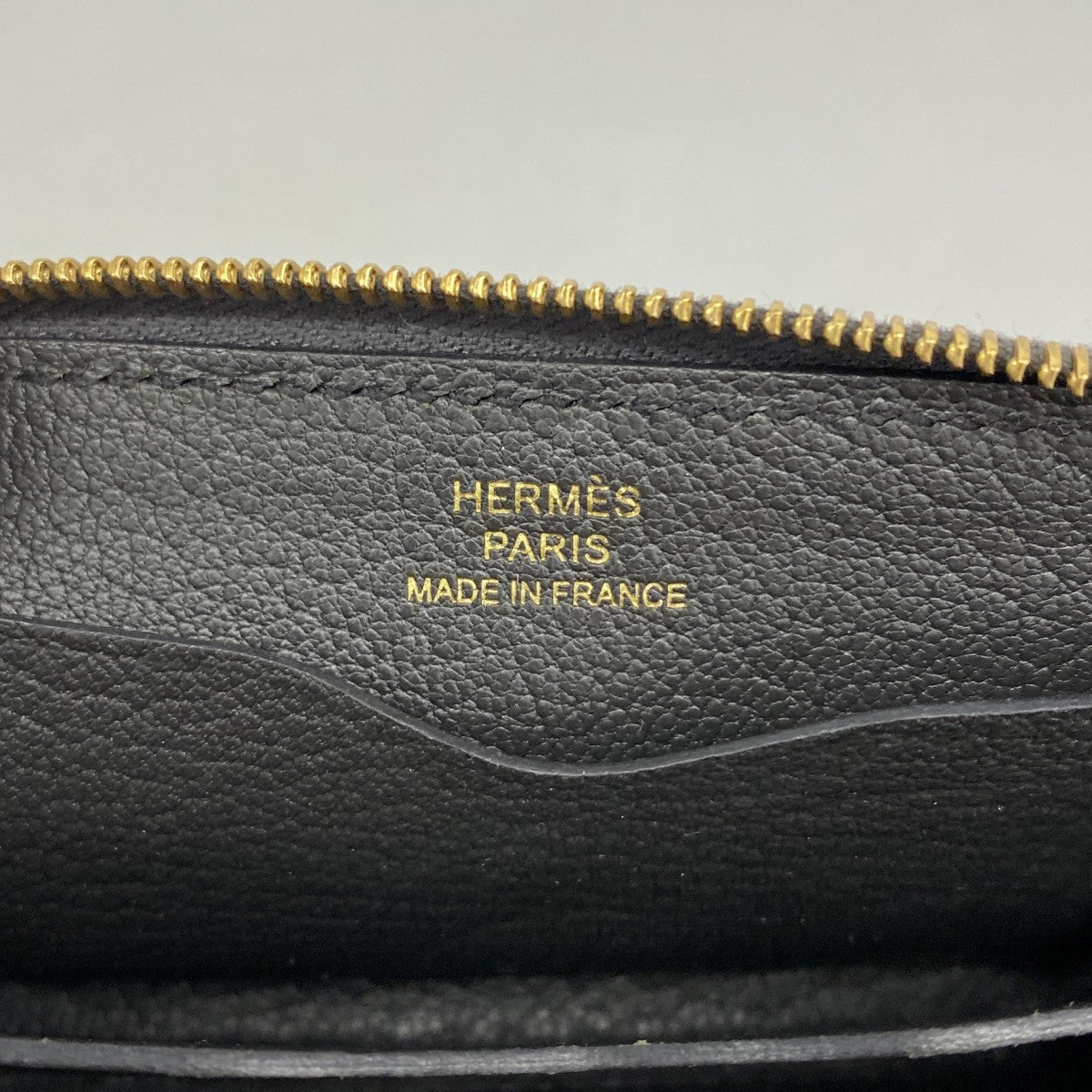 【6fd5922】エルメス コインケース ジップアンゴーコンパクト エバーカラー グリミスティ ゴールド金具 B刻印【中古】レディース