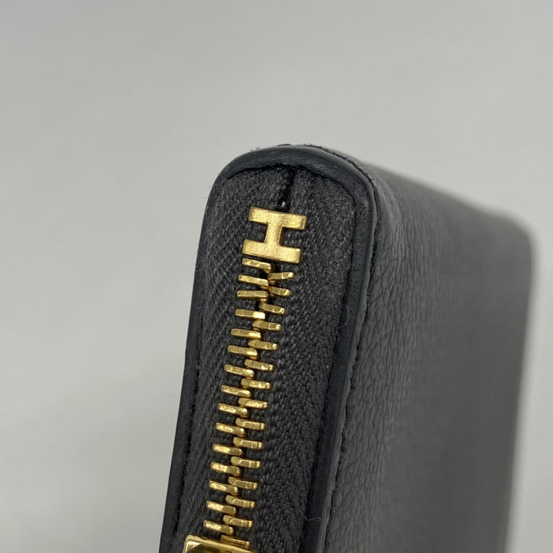 【6fd5922】エルメス コインケース ジップアンゴーコンパクト エバーカラー グリミスティ ゴールド金具 B刻印【中古】レディース