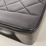 【6fd5927】シャネル ショルダーバッグ ダイアナ チェーンショルダー ラムスキン ブラック ゴールド金具【中古】レディース