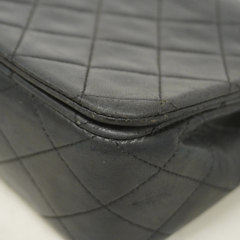 【6fd5928】シャネル ショルダーバッグ マトラッセ チェーンショルダー ラムスキン ブラック ゴールド金具【中古】レディース