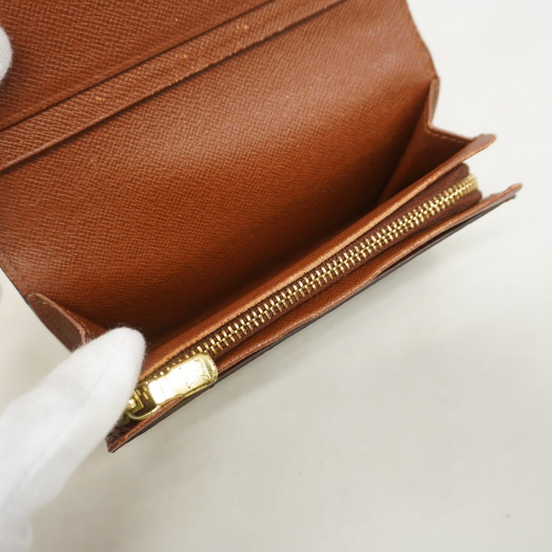 【6fd5935】ルイヴィトン 財布 モノグラム ポルトモネビエトレゾール M61730 ブラウン【中古】レディース