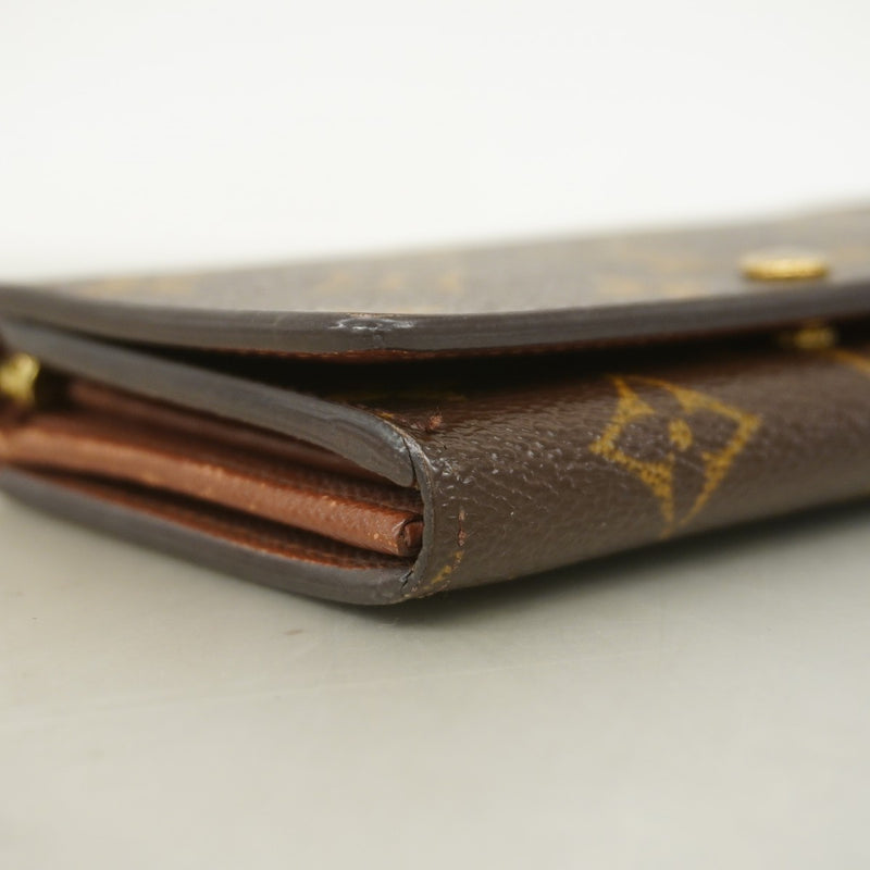 【6fd5935】ルイヴィトン 財布 モノグラム ポルトモネビエトレゾール M61730 ブラウン【中古】レディース