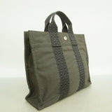 【6fd5939】エルメス ハンドバッグ エールラインPM キャンバス グレー シルバー金具【中古】メンズ レディース ユニセックス