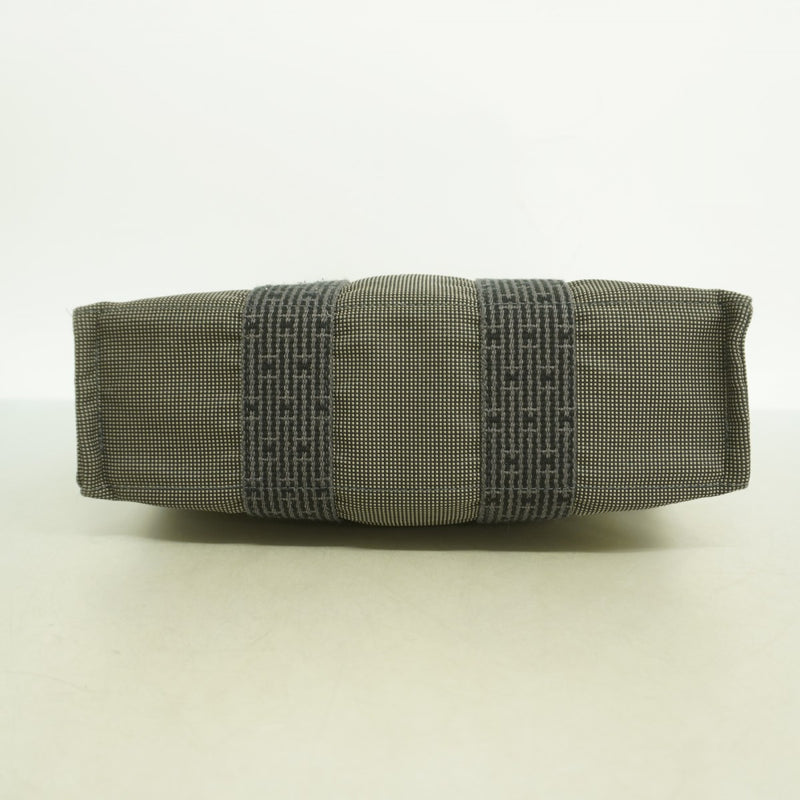 【6fd5939】エルメス ハンドバッグ エールラインPM キャンバス グレー シルバー金具【中古】メンズ レディース ユニセックス