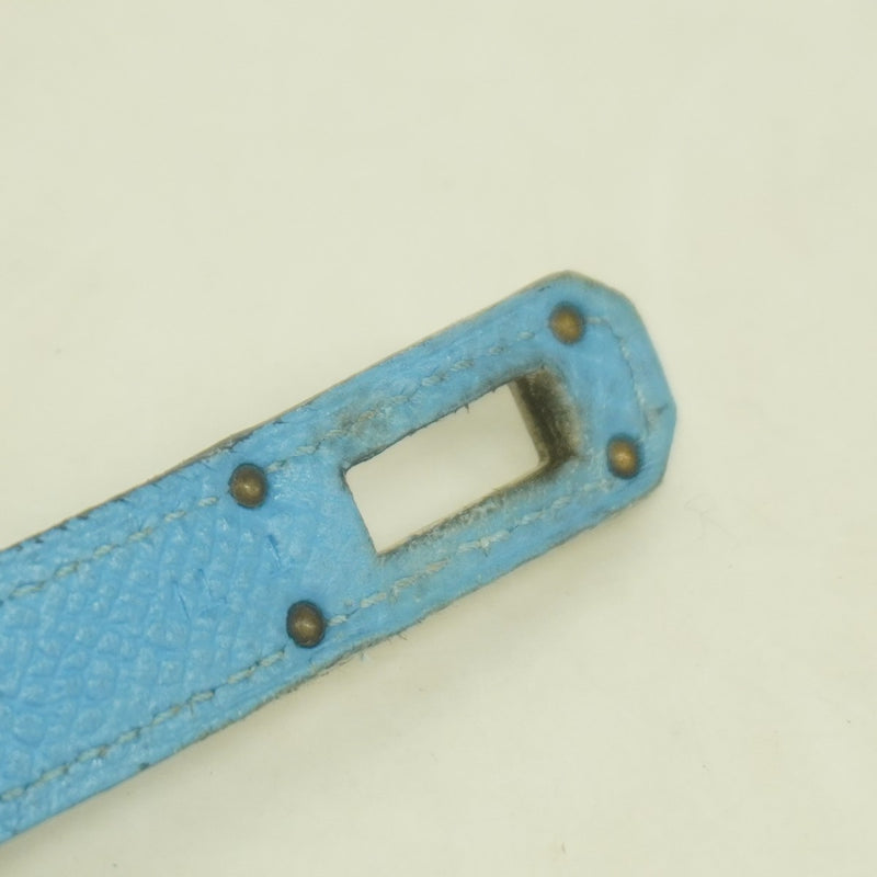 【6fd5940】エルメス 長財布 ケリーウォレット ヴォーエプソン アズール シルバー金具 T刻印【中古】メンズ レディース ユニセックス