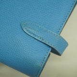 【6fd5940】エルメス 長財布 ケリーウォレット ヴォーエプソン アズール シルバー金具 T刻印【中古】メンズ レディース ユニセックス
