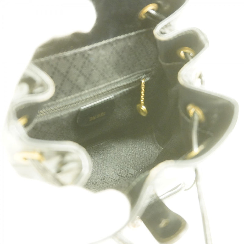 【6fd5955】グッチ リュック・デイパック バンブー 003 1705 0030 エナメル ブラック ゴールド金具【中古】レディース