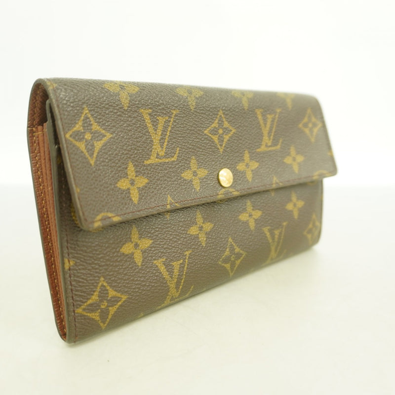 【6fd5961】ルイヴィトン 長財布 モノグラム ポシェットポルトモネクレディ M61725 ブラウン【中古】レディース