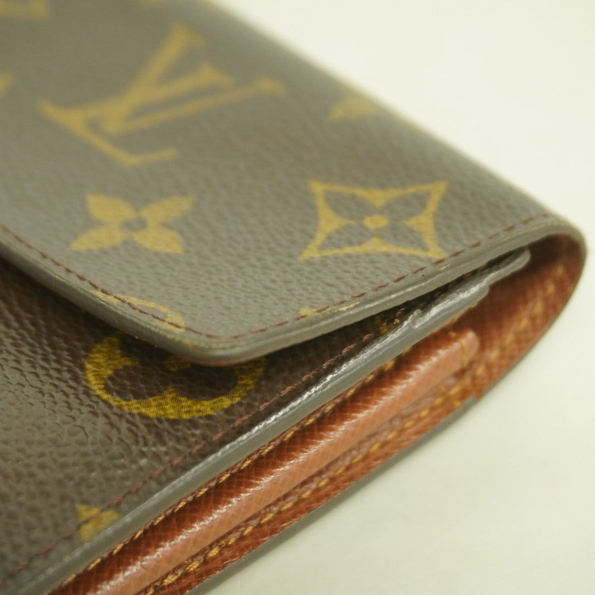 【6fd5961】ルイヴィトン 長財布 モノグラム ポシェットポルトモネクレディ M61725 ブラウン【中古】レディース