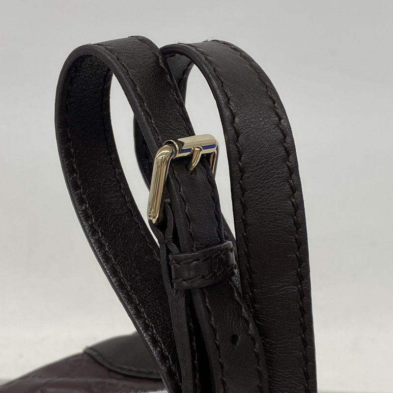 【6fd5984】グッチ トートバッグ グッチシマ スーキー 247902 レザー ダークブラウン シャンパンゴールド金具 2wayバッグ【中古】レディース
