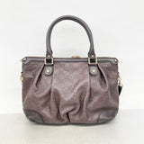 【6fd5984】グッチ トートバッグ グッチシマ スーキー 247902 レザー ダークブラウン シャンパンゴールド金具 2wayバッグ【中古】レディース