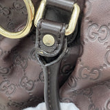 【6fd5984】グッチ トートバッグ グッチシマ スーキー 247902 レザー ダークブラウン シャンパンゴールド金具 2wayバッグ【中古】レディース