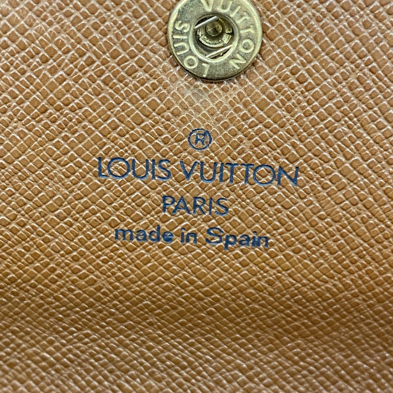 【6fd5995】ルイヴィトン 長財布 モノグラム ポシェットポルトモネクレディ M61725 ブラウン【中古】レディース