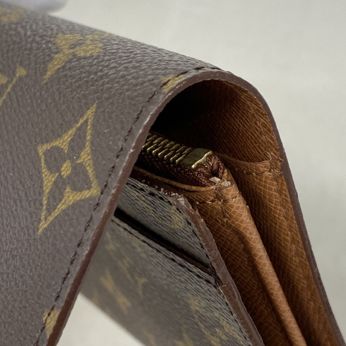 【6fd5995】ルイヴィトン 長財布 モノグラム ポシェットポルトモネクレディ M61725 ブラウン【中古】レディース
