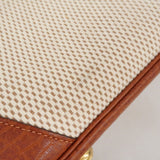 【6fd6000】エルメス ハンドバッグ ヴィクトリア45 トワルGM マロン ゴールド金具 □F刻印【中古】メンズ レディース ユニセックス