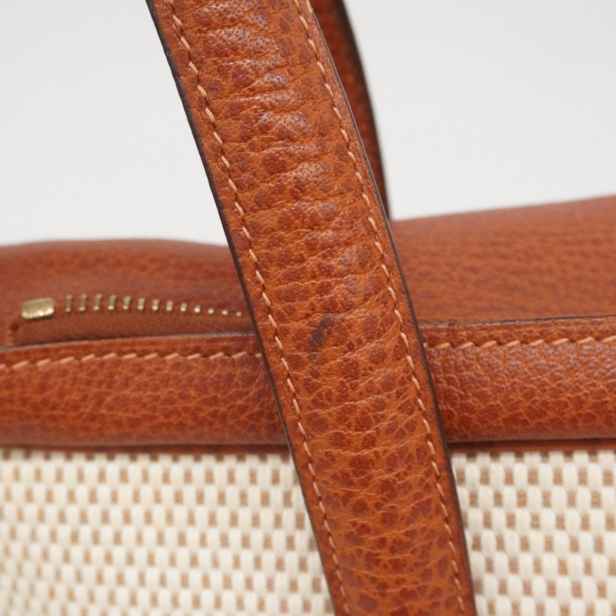【6fd6000】エルメス ハンドバッグ ヴィクトリア45 トワルGM マロン ゴールド金具 □F刻印【中古】メンズ レディース ユニセックス