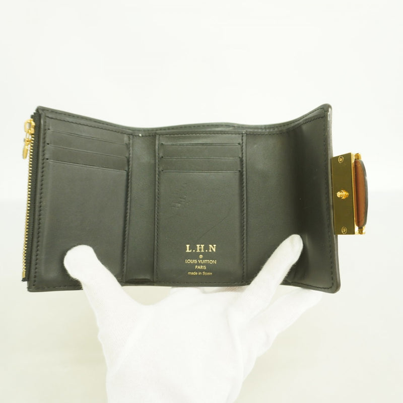【6fd6016】ルイヴィトン 三つ折り財布 モノグラム・リバース ポルトフォイユドーフィーヌコンパクト M68725 ブラウン【中古】レディース