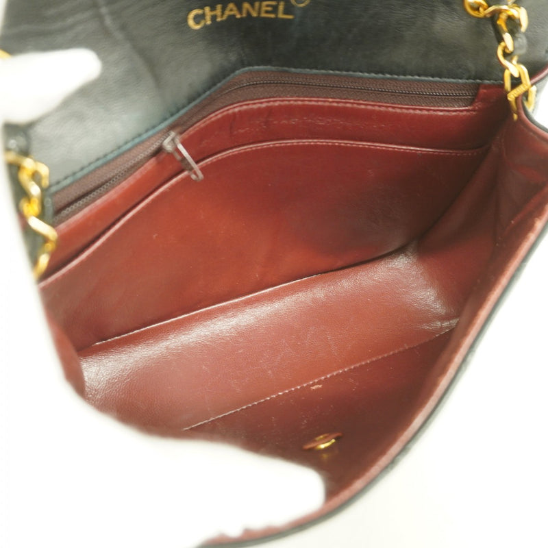 【6fd6018】シャネル ショルダーバッグ マトラッセ チェーンショルダー ラムスキン ブラック ゴールド金具【中古】レディース