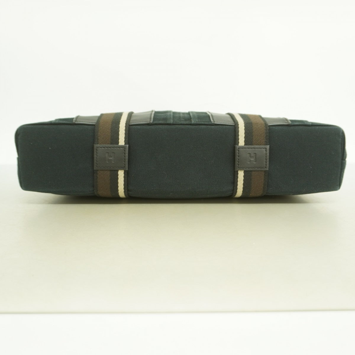 【6fd6028】エルメス トートバッグ トロカホリゾンタルMM キャンバス ブラック シルバー金具【中古】メンズ レディース ユニセックス