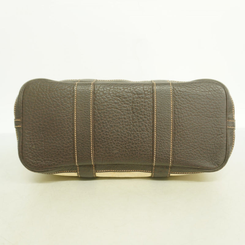 【6fd6029】エルメス トートバッグ ガーデンパーティTPM トワルアッシュ ブラウン シルバー金具 □I刻印【中古】メンズ レディース ユニセックス