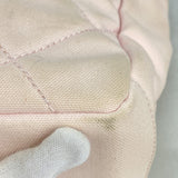 【6fd6039】シャネル トートバッグ パリビアリッツ キャンバス ピンク シルバー金具【中古】レディース