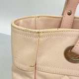 【6fd6039】シャネル トートバッグ パリビアリッツ キャンバス ピンク シルバー金具【中古】レディース