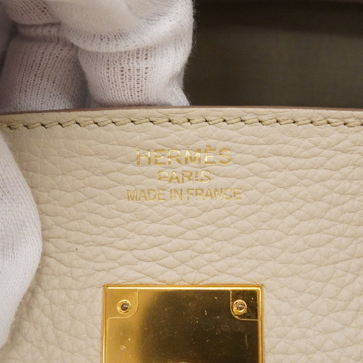【6fd6048】エルメス ハンドバッグ バーキン35 トリヨンクレマンス クレ ゴールド金具 A刻印【中古】レディース