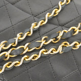 【6fd6051】シャネル ショルダーバッグ ミニマトラッセ チェーンショルダー ラムスキン ブラック ゴールド金具【中古】レディース