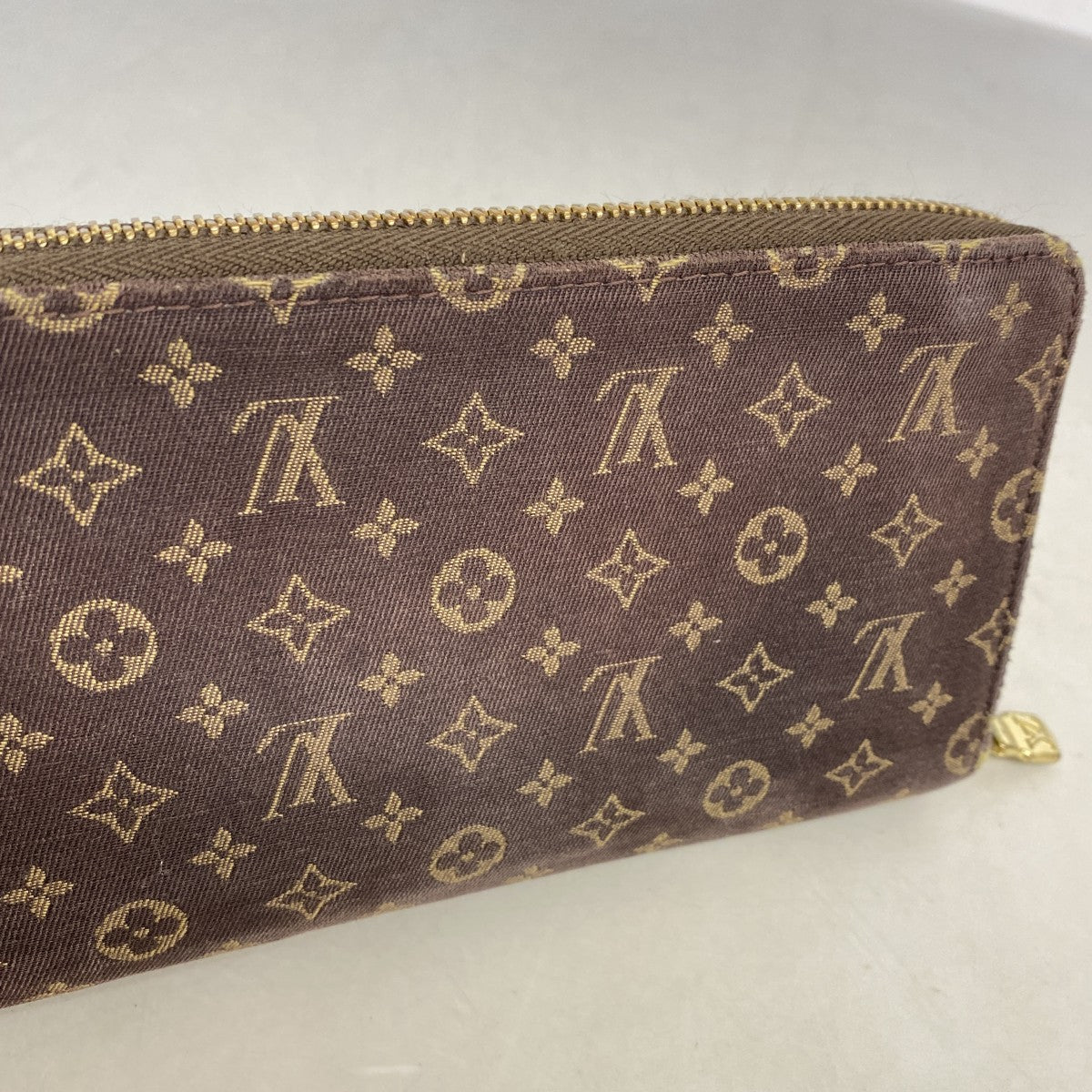 【6fd6063】ルイヴィトン 長財布 モノグラム・ミニラン ジッピーウォレット M95235 エベヌ【中古】メンズ レディース ユニセックス