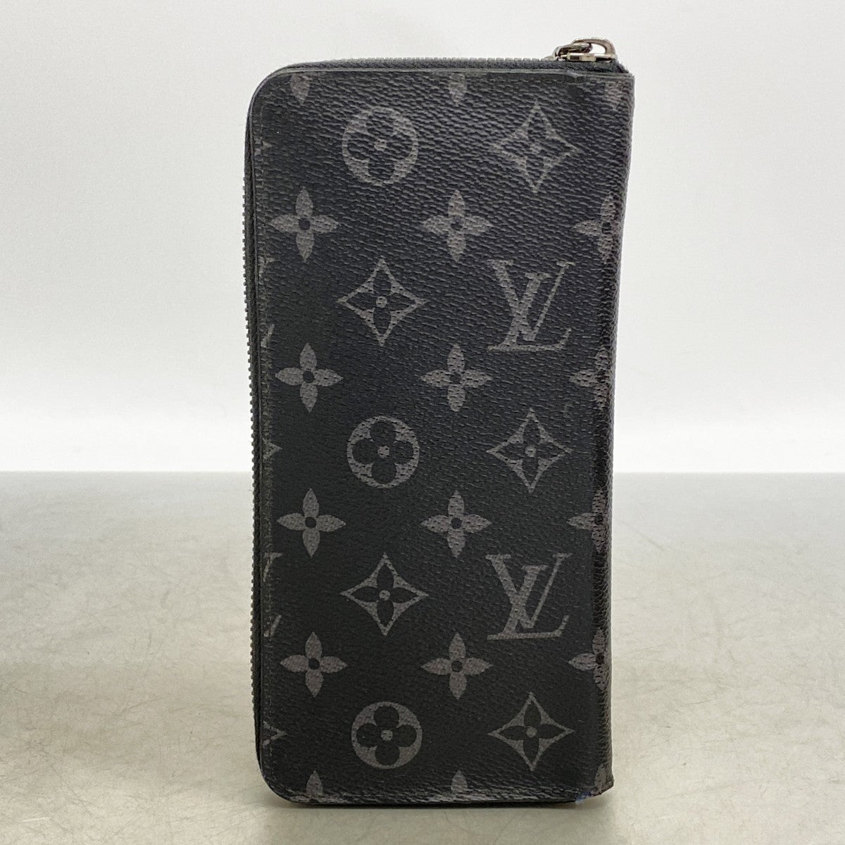 【6fd6065】ルイヴィトン 長財布 モノグラム・エクリプス ジッピーウォレットヴェルティカル M62295 ブラック【中古】メンズ