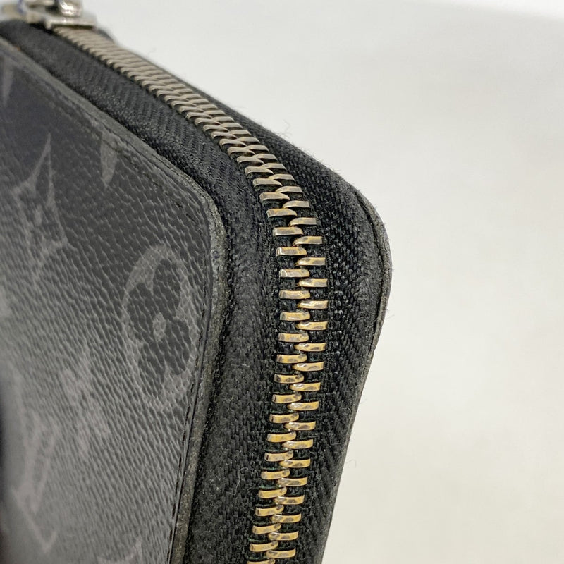 【6fd6065】ルイヴィトン 長財布 モノグラム・エクリプス ジッピーウォレットヴェルティカル M62295 ブラック【中古】メンズ