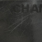 【6fd6067】シャネル ショルダーバッグ チェーンショルダー キャビアスキン ブラック ゴールド金具【中古】レディース